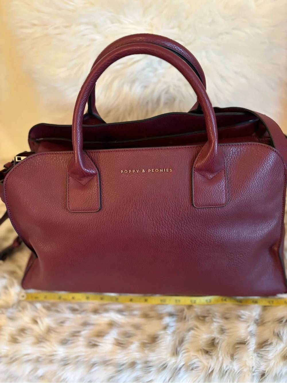 Poppy & Peonies Uptown Tote Berry - Picture 2 of 7